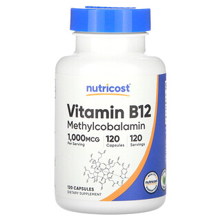Nutricost, 维生素 B12，1000 微克，120 粒胶囊