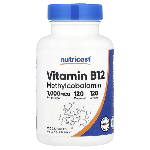 Nutricost Vitamin B12, 1,000 mcg, 120 Capsules