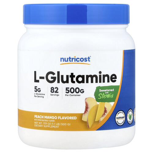 Nutricost L-Glutamine, Peach Mango, 17.9 oz (500 g)