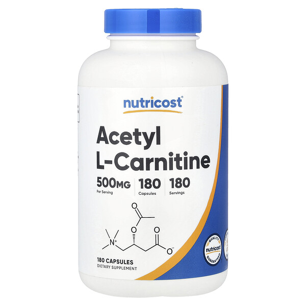 Nutricost Acetyl L-Carnitine, 500 mg , 180 Capsules