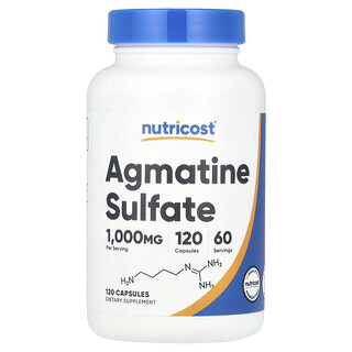 Nutricost, Agmatine Sulfate, 120 Capsules (500 mg per Capsule)