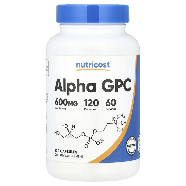 Nutricost Alpha GPC, 120 Capsules (300 mg er Capsule)