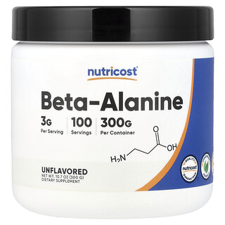 Nutricost, бета-аланин, без добавок, 300 г (10,7 унции)