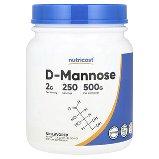 Nutricost, D-manosa, Sin sabor, 500 g (17,9 oz)