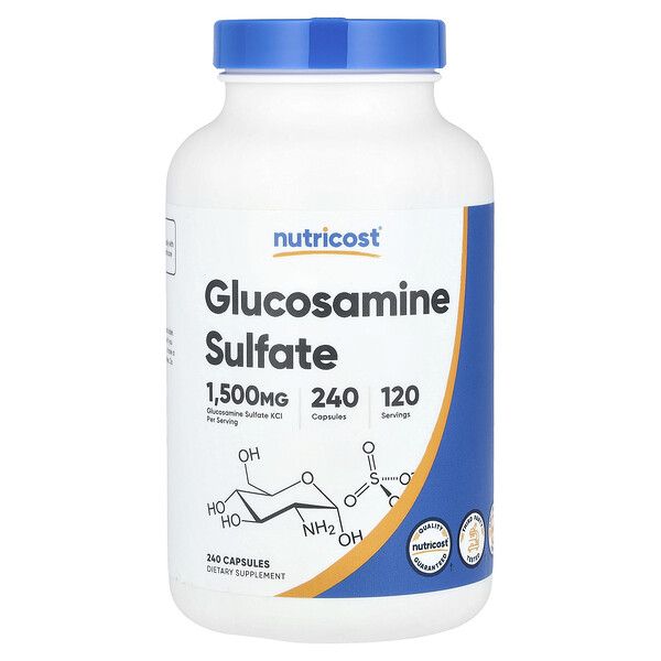 Nutricost Glucosamine Sulfate, 240 Capsules (750 mg per Capsule)