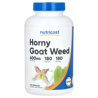 Nutricost, Horny Goat Weed, 600 mg, 180 Kapsül