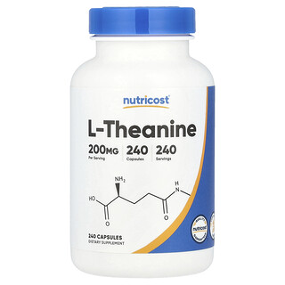 Nutricost, L-Theanine, 200 mg, 240 kapszula