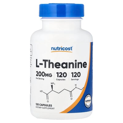 Product Image for Nutricost, L-Theanine, 200 mg, 120 Capsules