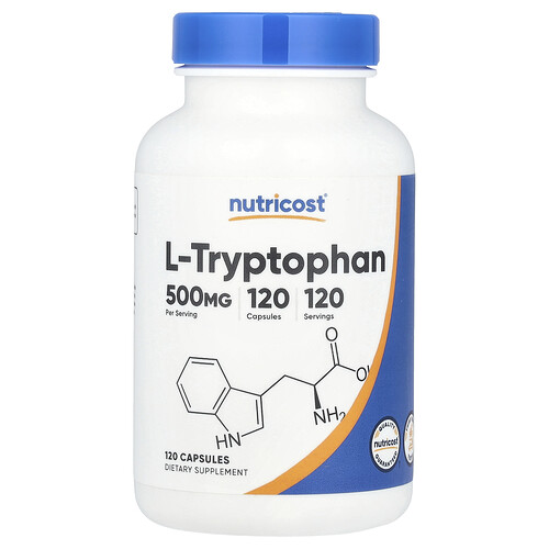 Nutricost L-триптофан 500 мг 120 капсул