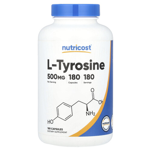 Nutricost, L-Tyrosine, 500 mg, 180 Capsules