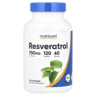 Nutricost, Ρεσβερατρόλη, 120 κάψουλες (350 mg ανά κάψουλα)