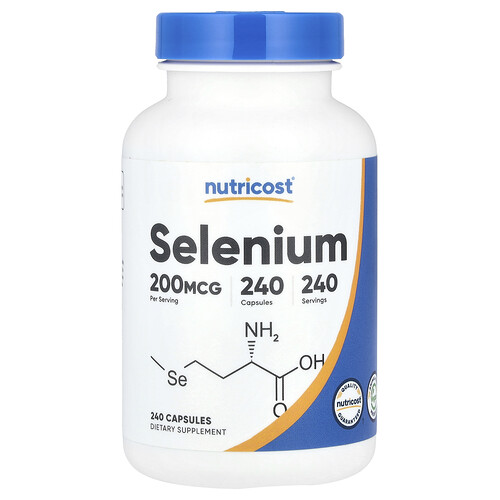 Nutricost, Selenium, 200 mcg, 240 Capsules