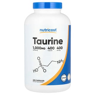 Nutricost, Taurin, 1.000 mg, 400 kapsler