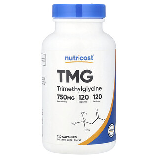 Nutricost, TMG, 750 mg, 120 Kapsul