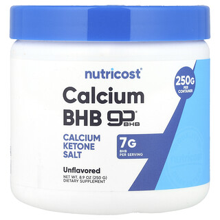 Nutricost, BHB de calcio, goBHB®, Sin sabor, 250 g (8,9 oz)