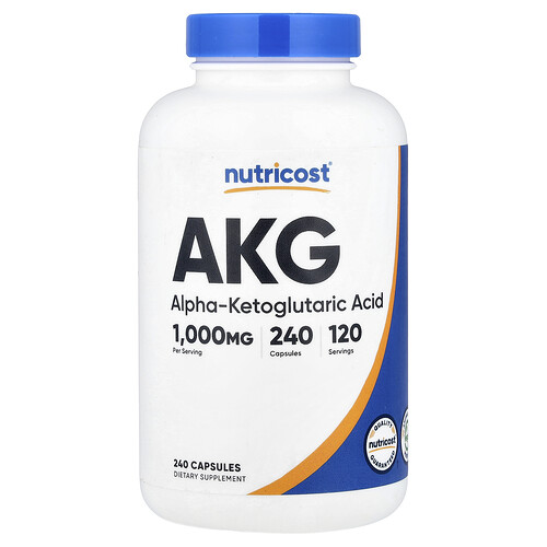Nutricost AKG (Alpha-Ketoglutaric Acid), 240 Capsules (500 mg per Capsule)