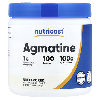 Nutricost, Agmatina, Sem Sabor, 100 g (3,5 oz)