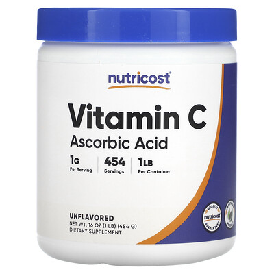 Nutricost , Vitamin C, Unflavored, 16 Oz (454 G) 16Oz