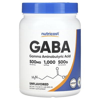 Product Image for Nutricost, GABA, Unflavored, 17.6 oz (500 g)