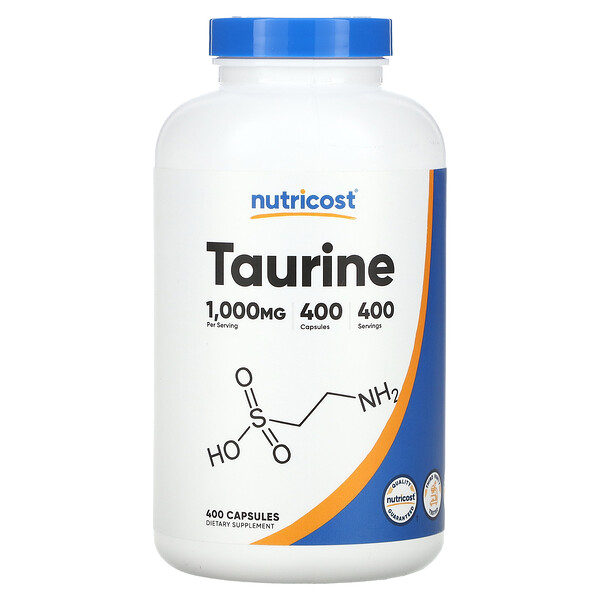 Nutricost‏, Taurine, 1,000 mg, 400 Capsules