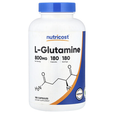 Nutricost, L-Glutamine , 800 mg , 180 Capsules