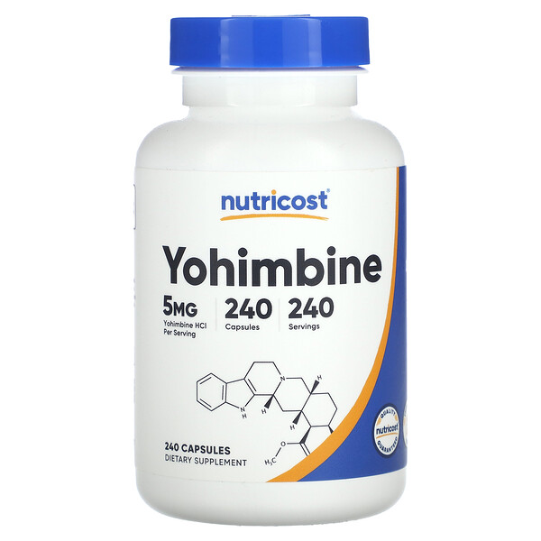 Nutricost‏, Yohimbine, 5 mg, 240 Capsules