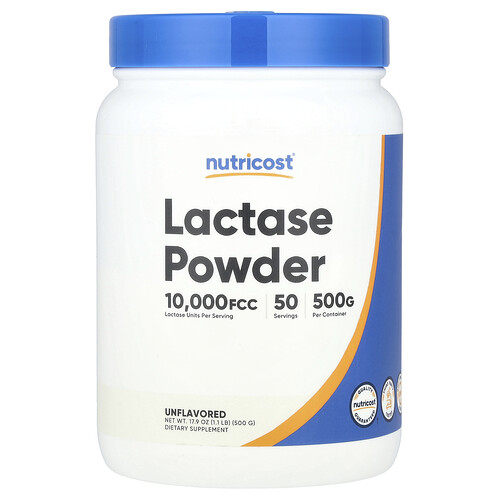 Nutricost Lactase Powder, Unflavored, 1.1 lb (500 g)