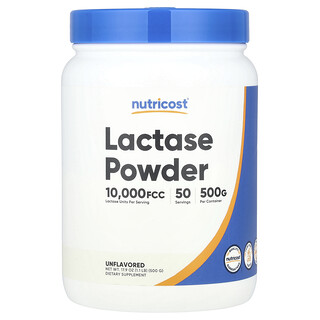 Nutricost, Laktaza w proszku, niearomatyzowana, 500 g