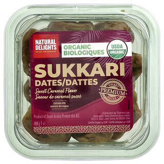 Natural Delights, 有机 Sukkari 枣，7 盎司（198 克）
