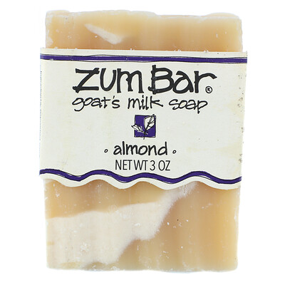 Купить ZUM Zum Bar, мыло с козьим молоком, миндаль, кусок весом 3 унции