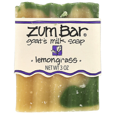 Product Image for ZUM, Zum Bar , Goat's Milk Bar Soap, Lemongrass, 3 oz