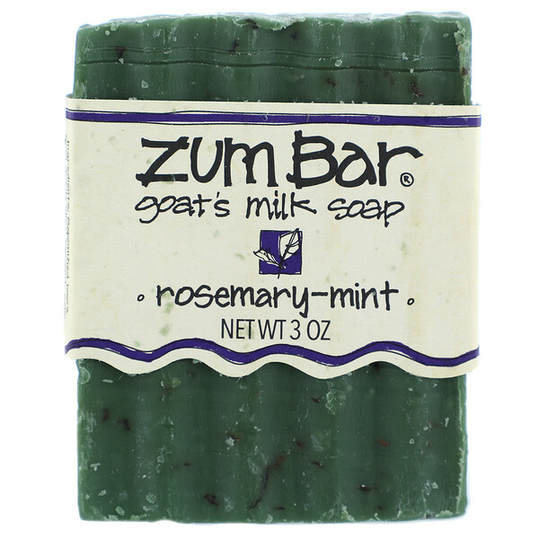Zum Bar، صابون حليب الماعز، إكليل الجبل-النعناع، 3 أونصة للقالب