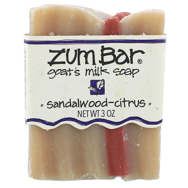 ZUM‏, Zum Bar، صابون حليب الماعز، خشب الصندل والحمضيات، 3 أونصات للقالب