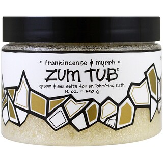ZUM, أملاح Zum Tub، ملح إبسوم وملح البحر، Frankincense & Myrrh، وزن 12 أونصة (340 جم)