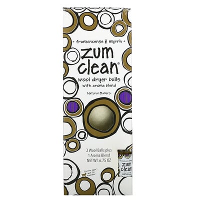 Купить ZUM Zum Clean, шарики для сушки шерсти со смесью ароматов, ладаном и миррой, 4 шт.