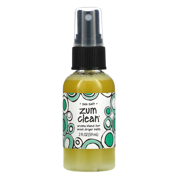 ZUM, Zum Clean, смесь ароматов для шариков для сушки шерсти, морская соль, 59 мл (2 жидк. Унции)