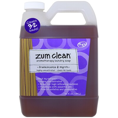 Indigo Wild Zum Clean, стиральное мыло ароматерапия, ладан и мирра, 32 жидкие унции (0.94 л)