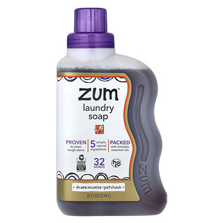 ZUM, Laundry Soap, Weihrauch-Patchouli, Wäscheseife, Weihrauch-Patchouli, 0,94 l (32 fl. oz.)