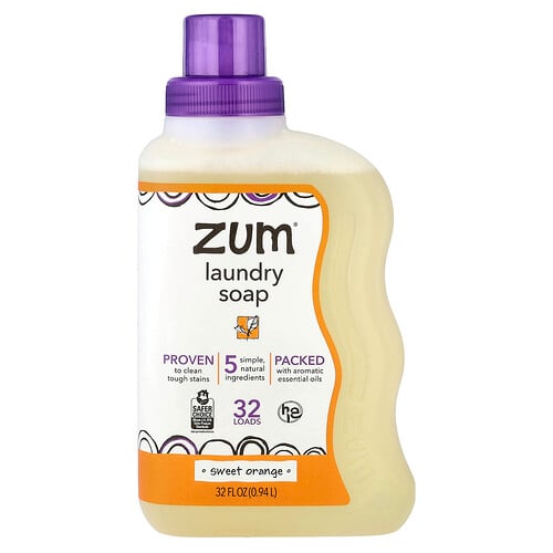 ZUM, Laundry Soap, Sweet Orange, Wäscheseife, Süßorange, 0,94 l (32 fl. oz.)