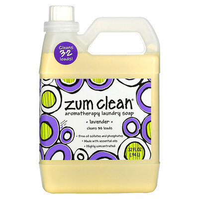 Купить ZUM Zum Clean, ароматерапевтическое хозяйственное мыло, с запахом лаванды, 0, 94 л (32 жидких унции)