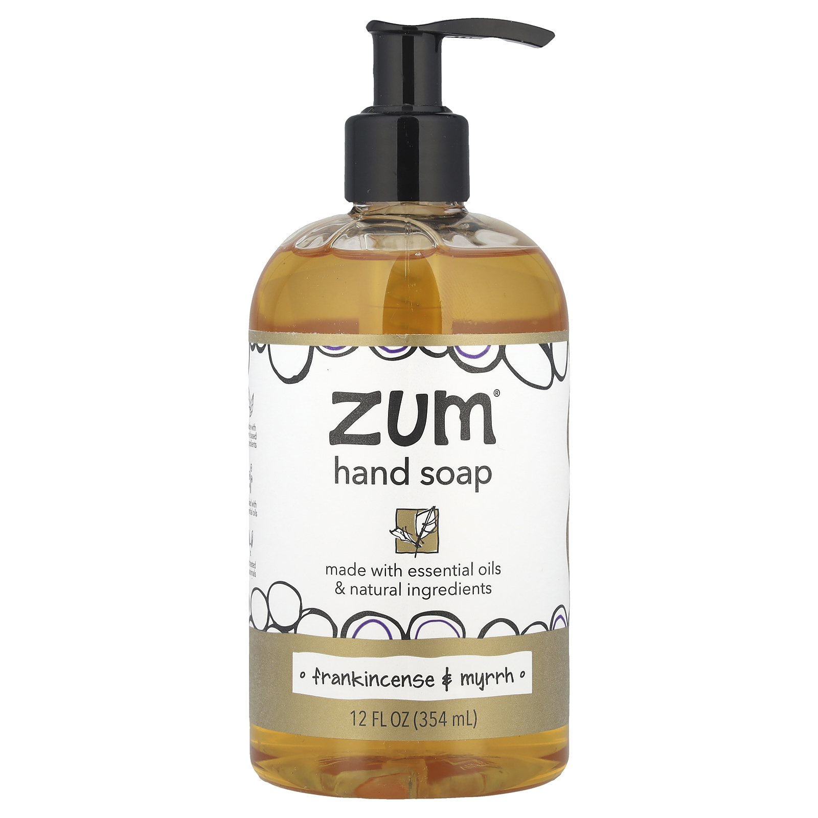 ZUM (줌), 줌 손 비누, 유향 & 몰약, 12 fl oz (354 ml)