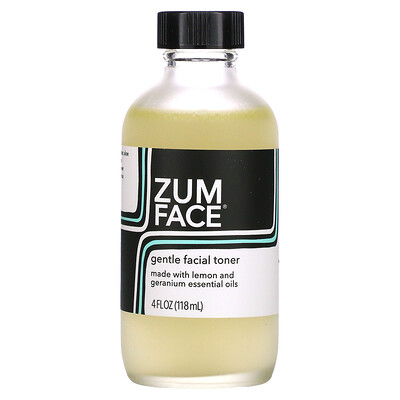 ZUM Zum Face, нежный тоник для лица, лимон и герань, 118 мл (4 жидк. Унции)