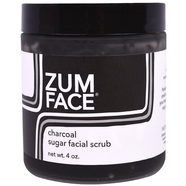 Indigo Wild, Zum Face, Charcoal Sugar Facial Scrub, 4 oz iHerb