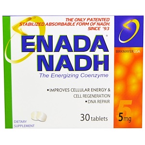 Купить Co — E1, Enada NADH, 5 мг, 30 таблеток  на IHerb