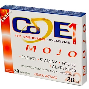 Купить Co — E1, Кофермент заряжающий энергией, Mojo, 20 мг, 30 пастилок  на IHerb