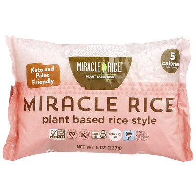Product Image for Miracle Noodle, Miracle Rice , Plant Based Rice, 8 oz (227 g)