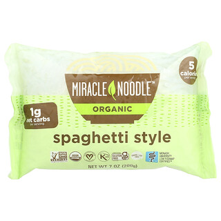 Miracle Noodle, Taitei în stil spaghetti organici, 7 oz (200 g)