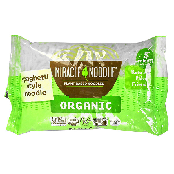 Miracle Noodle‏, Organic Spaghetti Style Noodle, 7 oz (200 g)