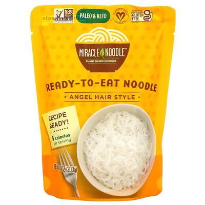 

Miracle Noodle Ready to Eat Noodle Angel Hair Style 7 oz (200 g)