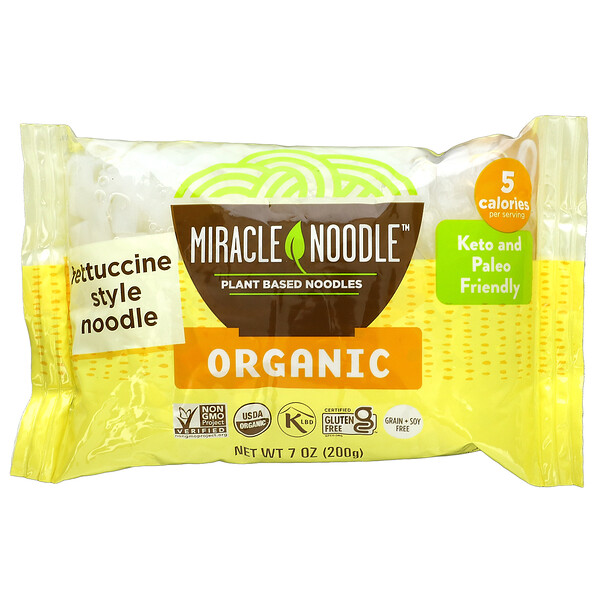 Miracle Noodle‏, Organic Fettuccine Style Noodle, 7 oz (200 g)